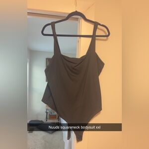 NUUDS black square neck tank bodysuit